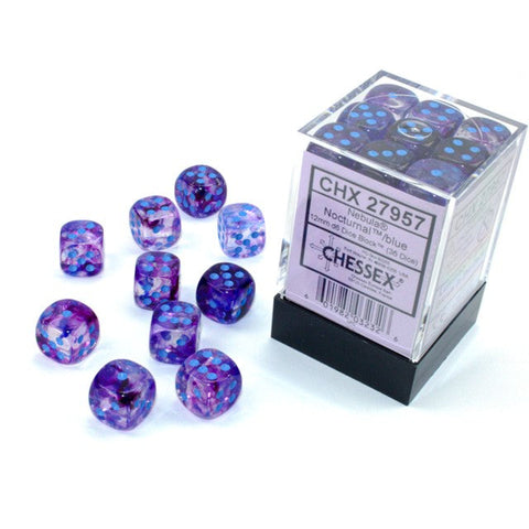 CHX27957 Nebula Nocturnal/Blue 12mm d6 Block (36 d6)