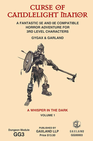 GG3: Curse of Candlelight Manor, Volume 1: A Whisper in the Dark - 5E & OE