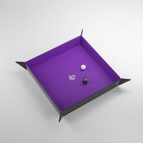 Magnetic Dice Tray Square: Black/Purple