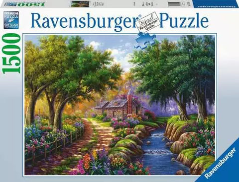 Jigsaw Puzzle Cottage by the River - 1500 Pieces