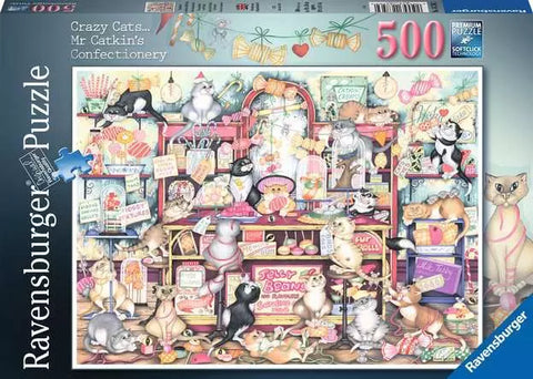 Jigsaw: Crazy Cats Mr Catkin's Confectionery (500pc)