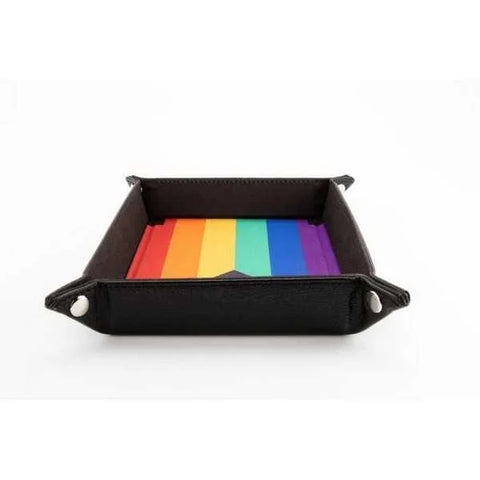 FanRoll: Pride Fold Up Velvet Dice Tray - Rainbow Flag: Gaymers Pride