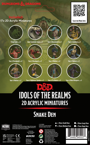 D&D Idols of the Realms: Scales & Tails - Snake Den - 2D Set