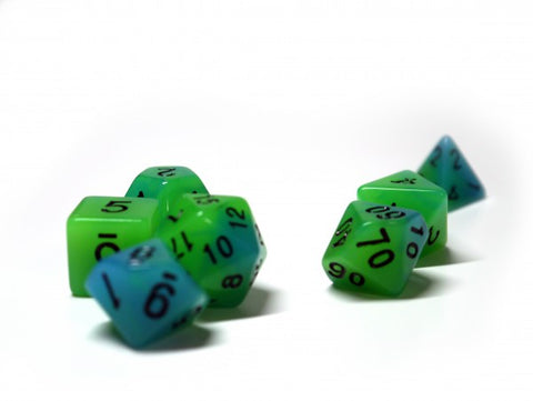 Dice Set: Glow-Swirl: Grape