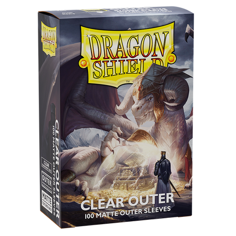 Dragon Shield Standard Outer Sleeves – Matte Clear (100 Sleeves)