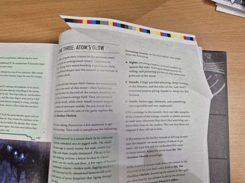 Fallout: The Roleplaying Game - Winter Of Atom - ONE MIS-CUT PAGE + complimentary PDF