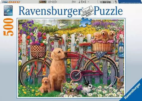 Jigsaw: Cute Dogs in the Garden (500pc)