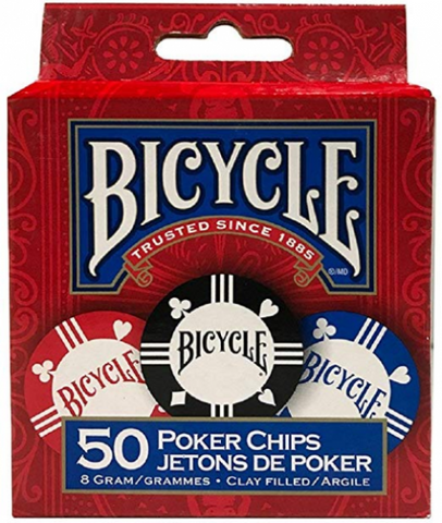 Bicycle 8 Gram Clay Poker Chips (50)