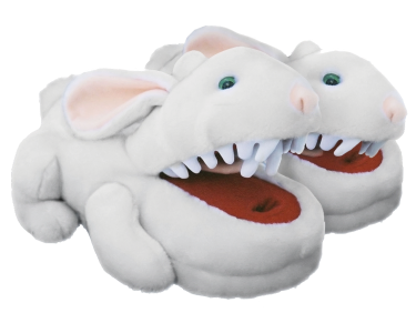 Monty Python Rabbit with Big Pointy Teeth Slippers