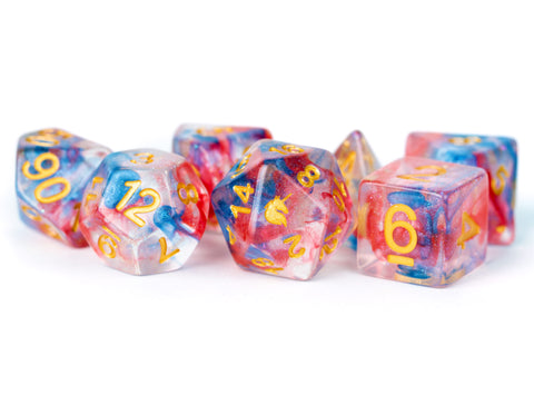 Resin Poly Dice Set: Unicorn Cosmic Carnival