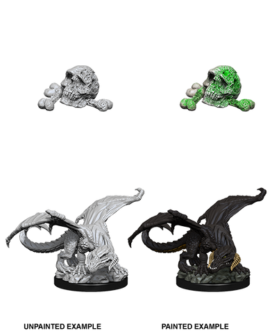 WZK73850: Black Dragon Wyrmling: D&D Nolzur's Marvelous Unpainted Miniatures (W10)