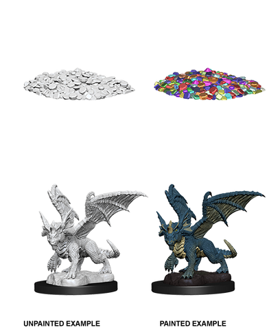 WZK73852: Blue Dragon Wyrmling: D&D Nolzur's Marvelous Unpainted Miniatures (W10)