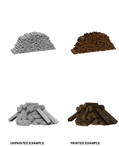 WZK73868: Piles of Wood: WizKids Deep Cuts Unpainted Miniatures (W10)
