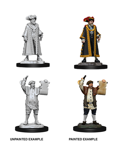WZK73871: Mayor & Town Crier: WizKids Deep Cuts Unpainted Miniatures (W10)