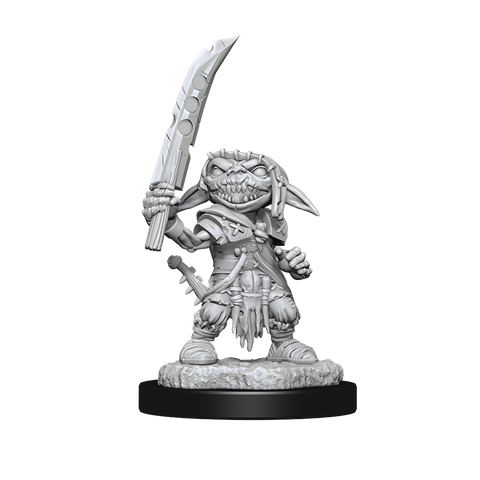 WZK90172 Goblin Fighter Male: Pathfinder Battles Deepcuts Unpainted Miniatures (W13)