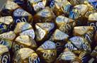 CHX26422 Gemini Blue-Gold with white Polyhedral 7-Die Set* - Leisure Games