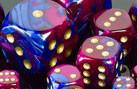 CHX26428 Gemini Blue-Purple with Gold Polyhedral 7-Die Set* - Leisure Games