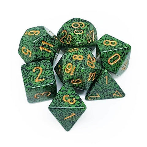 CHX25335 Speckled Golden Recon Polyhedral 7-Die Set