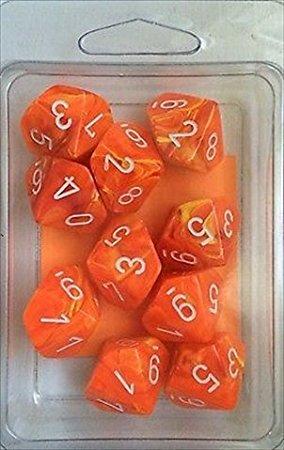 CHX27223 Vortex Solar with White d10 Set - Leisure Games
