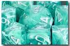 CHX27865 Cirrus Aqua with Silver 12mm d6 Dice Block(36 d6)* - Leisure Games