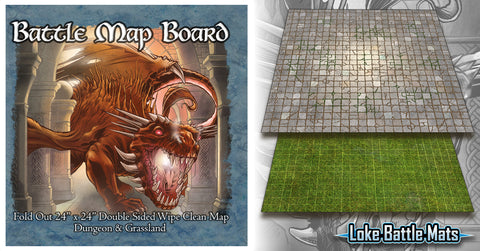 Battle Mat Board - Dungeon and Grass