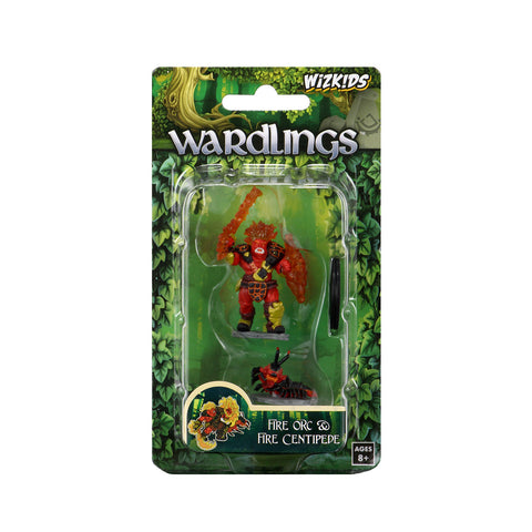 WizKids Wardlings Miniatures: Fire Orc & Fire Centipede