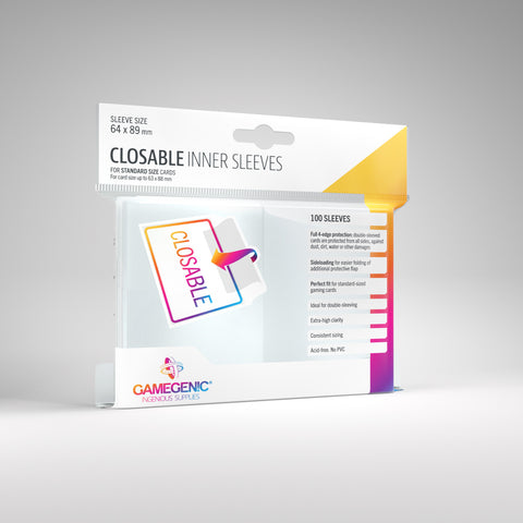 Gamegenic Closable Inner Sleeves (100 ct.)