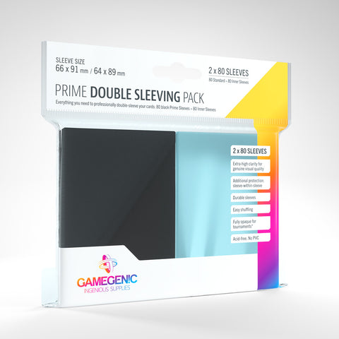 Gamegenic Prime Double Sleeving Pack (Black)