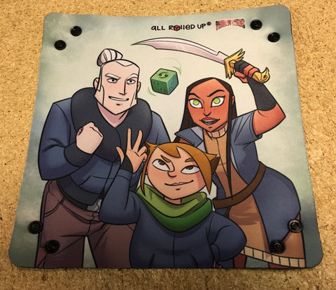 Crystal Heart / Up To 4 Players Dice Folding Dice Tray (All Rolled Up) - Leisure Games