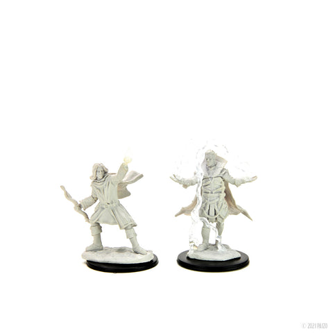 WZK90262: Elf Sorcerer Male: Pathfinder Battles Deepcuts Unpainted Miniatures (W14)