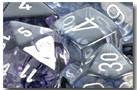 CHX27408 Nebula Black with White Polyhedral 7-Die Set - Leisure Games