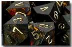 CHX27419 Scarab Blue-Bood with Gold Polyhedral 7-Die Set* - Leisure Games