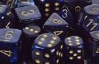 CHX27427 Scarab Royal Blue with Gold Polyhedral 7-Die Set* - Leisure Games