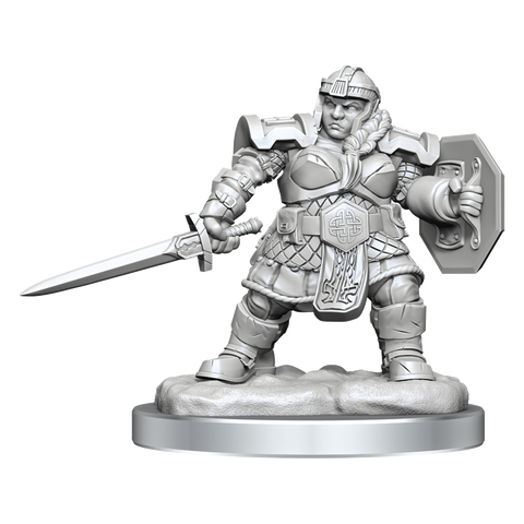 WZK90406: Dwarf Fighter Female: D&D Nolzur's Marvelous Unpainted Miniatures (W16)
