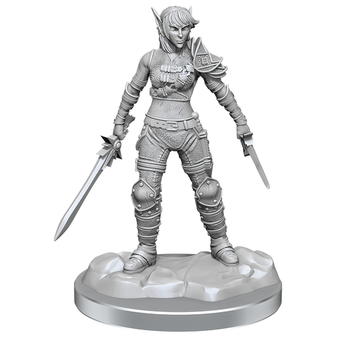 WZK90582 Elf Rogue & Half-Elf Rogue Protégé: D&D Nolzur's Marvelous Unpainted Miniatures (W19)