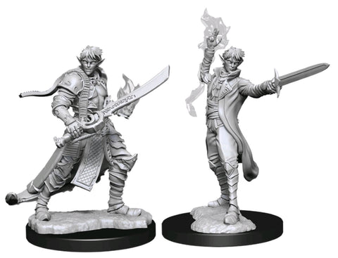 WZK90043: Male Elf Magus (Magic User): Pathfinder Battles Deep Cuts Unpainted Miniatures (W11)