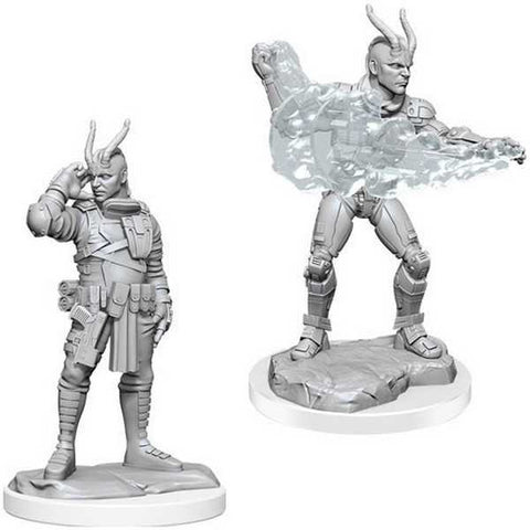 WZK90501: Lashunta Technomancer Male: Starfinder Battles Deep Cuts Unpainted Miniatures (W17)