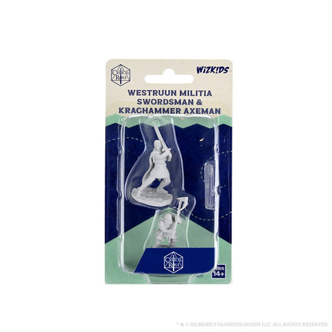 WZK90471: Westruun Militia Swordsman & Kraghammer Axeman: Critical Role Unpainted Miniatures (W2)