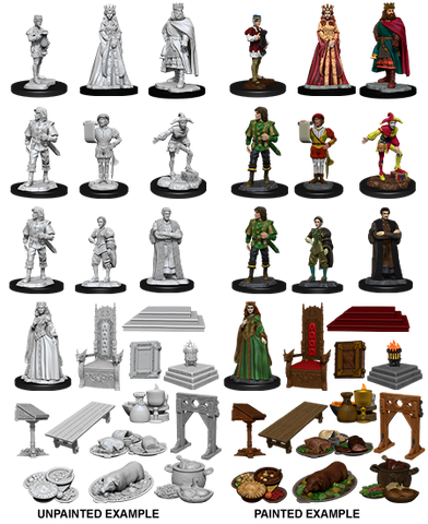 WZK90096 Towns People - Castle I: WizKids Deep Cuts Unpainted Miniatures (W12)