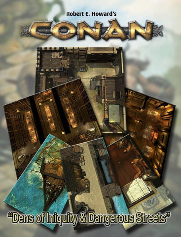 Conan: Dens of Iniquity & Streets of Terror Geomorphic Tile Set + complimentary PDF