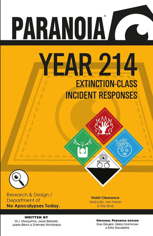 Paranoia: Extinction-Class Incident Responses - reduced