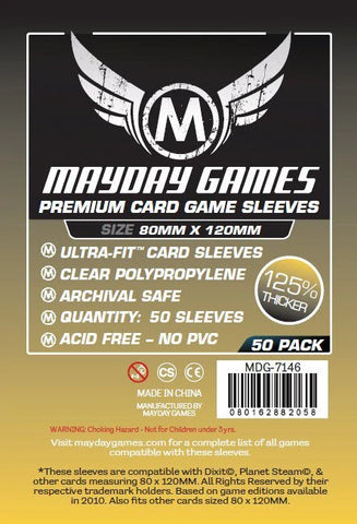 MDG7146: Magnum Ultra Fit 50 Card Sleeves 80mm x 120mm (Mayday)