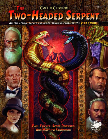 Call of Cthulhu 7th Edition: Pulp Cthulhu: Two Headed Serpent  + complimentary PDF - Leisure Games
