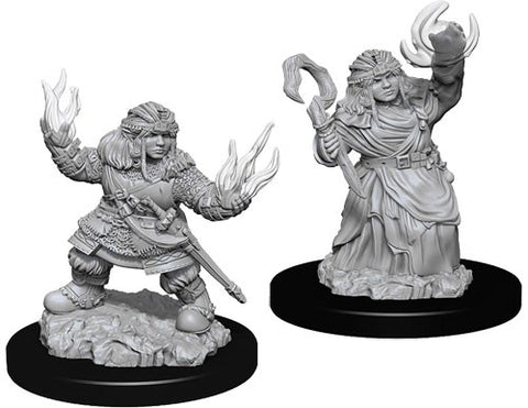 WZK73543: Female Dwarf Summoner: Pathfinder Battles Deep Cuts Unpainted Miniatures (W7)
