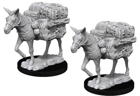 WZK73552: Pack Mule: Pathfinder Deep Cuts Unpainted Miniatures (W7)