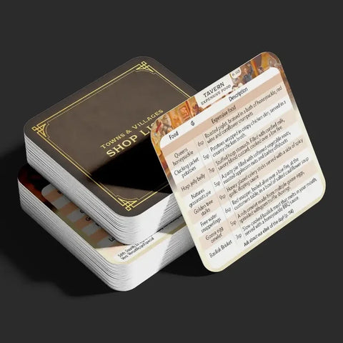 5e Compatible: Town & Villages Shop Cards