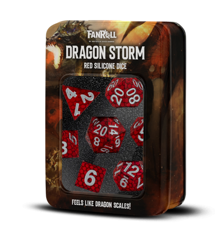 Silicone Dice Set- Dragon Storm: Red Dragon Scales