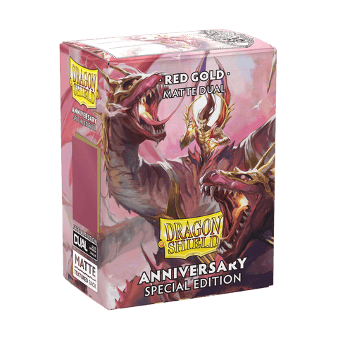 Dragon Shield Matte Dual Standard Sleeves: 25th Special Edition Red/Gold (100 ct.) (expected around 12th November)