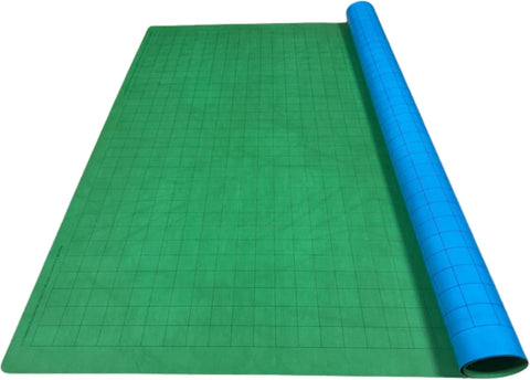 Battlemat: 1in Reversible Blue-Green Squares (23.5in x 26in Playing Surface)