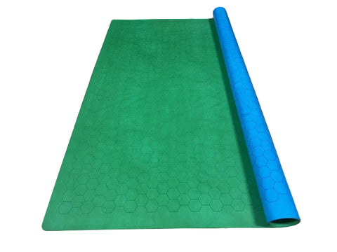 Megamat: 1in Reversible Blue-Green Hexes (34.5in x 48in Playing Surface)